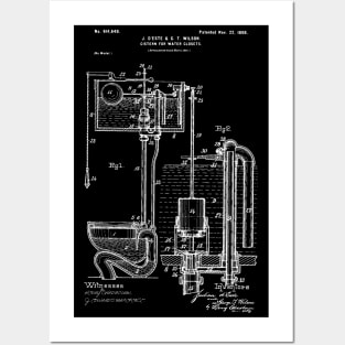 Cistern for water Closets 1898 Water Closet Patent Posters and Art